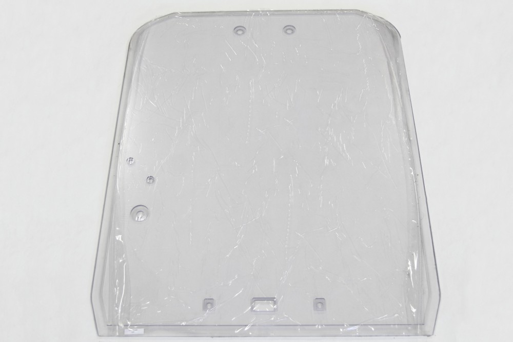 safety window 1/2" thick w/ milled edge insert to fit kubota svl models (svl75 svl90 svl95)