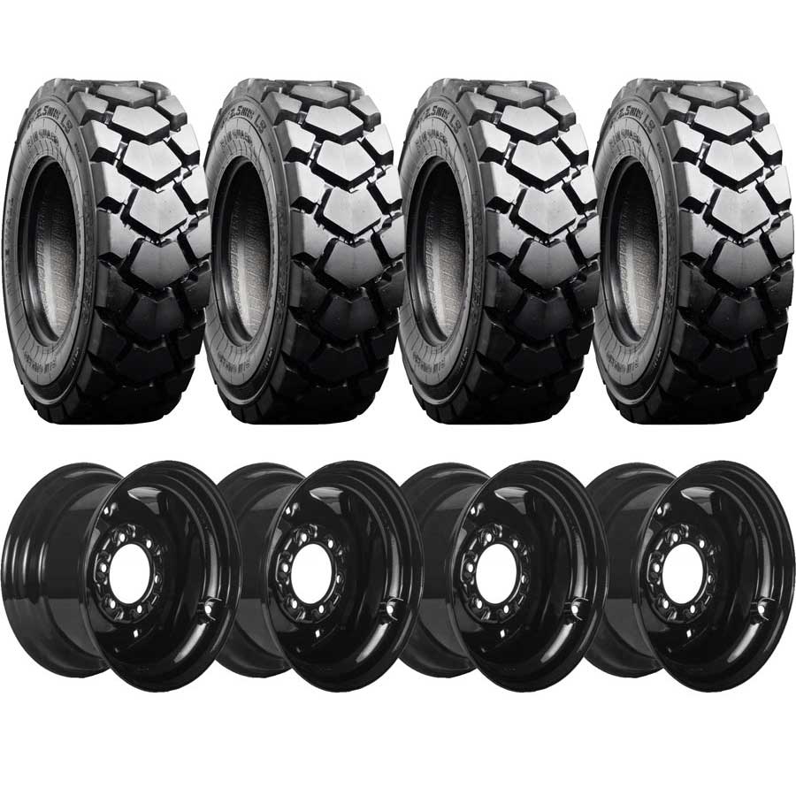 set of 4 12x16.5 14-ply primo heavy duty mounted tire & wheel package