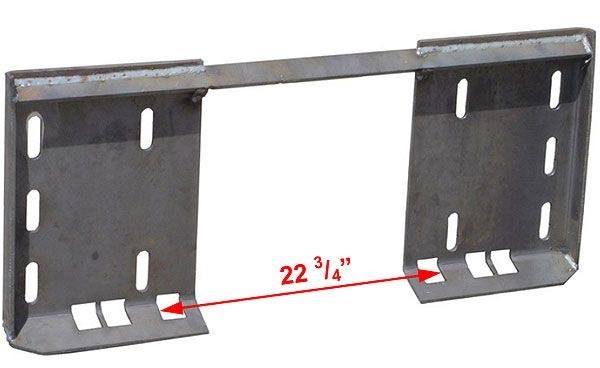 skid steer universal mounting plate - three hole plate