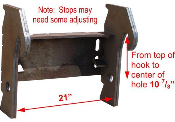 jcb tele-handler mounting plate with tool carriage